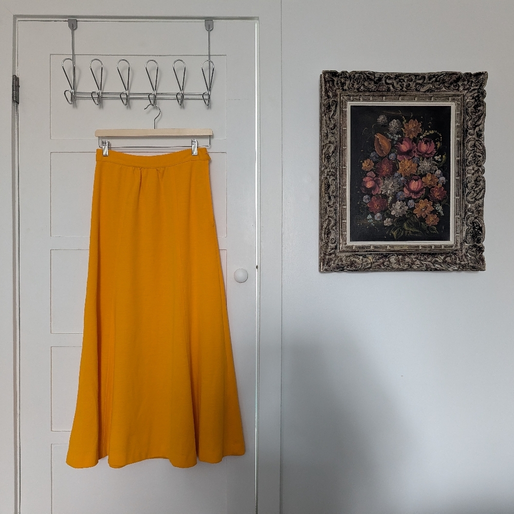 Vintage Saffron Midi Skirt